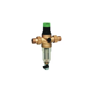 Filtru pre-filtru reutilizabil de 100 microni cu cap de cupru si reducator de presiune cu conexiune de 1