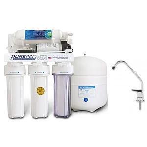 Purificator de apa PurePro EC105P RO cu pompa de crestere a presiunii, robinet cu buton de presiune (FC108), filtre: F-SZETT, membrana: TLC50